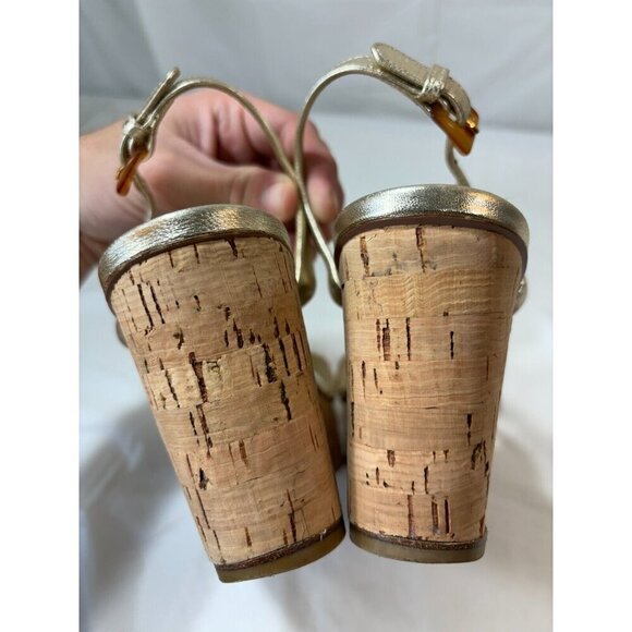 Prada Chain Link Gold Wedges - Picture 13 of 16